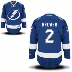 Women's Authentic Tampa Bay Lightning Eric Brewer Royal Blue Alternate Official Reebok Jersey