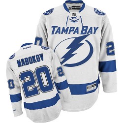 Adult Authentic Tampa Bay Lightning Evgeni Nabokov White Away Official Reebok Jersey