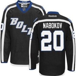 Adult Authentic Tampa Bay Lightning Evgeni Nabokov Black Third Official Reebok Jersey