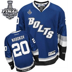 Adult Authentic Tampa Bay Lightning Evgeni Nabokov Royal Blue Third 2015 Stanley Cup Official Reebok Jersey