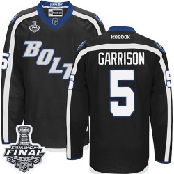 Adult Authentic Tampa Bay Lightning Jason Garrison Black Third 2015 Stanley Cup Official Reebok Jersey