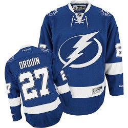 Adult Authentic Tampa Bay Lightning Jonathan Drouin Royal Blue Home Official Reebok Jersey