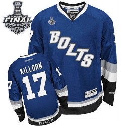 Adult Premier Tampa Bay Lightning Alex Killorn Royal Blue Third 2015 Stanley Cup Official Reebok Jersey