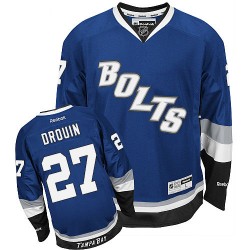 Adult Authentic Tampa Bay Lightning Jonathan Drouin Royal Blue Third Official Reebok Jersey
