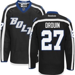 Adult Authentic Tampa Bay Lightning Jonathan Drouin Black Third Official Reebok Jersey
