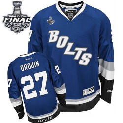 Adult Authentic Tampa Bay Lightning Jonathan Drouin Royal Blue Third 2015 Stanley Cup Official Reebok Jersey