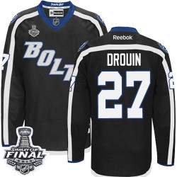 Adult Authentic Tampa Bay Lightning Jonathan Drouin Black Third 2015 Stanley Cup Official Reebok Jersey