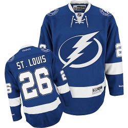 Adult Authentic Tampa Bay Lightning Martin St. Louis Royal Blue Home Official Reebok Jersey