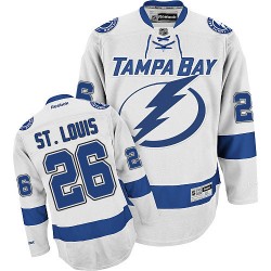 Adult Authentic Tampa Bay Lightning Martin St. Louis White Away Official Reebok Jersey