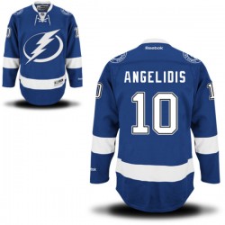 Adult Authentic Tampa Bay Lightning Mike Angelidis Royal Blue Home Official Reebok Jersey