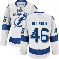 Adult Authentic Tampa Bay Lightning Mike Blunden White Road Official Reebok Jersey