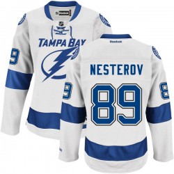 Adult Authentic Tampa Bay Lightning Nikita Nesterov White Road Official Reebok Jersey