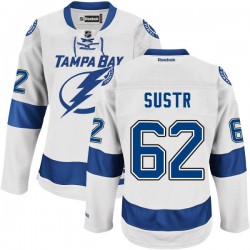 Adult Authentic Tampa Bay Lightning Andrej Sustr White Road Official Reebok Jersey