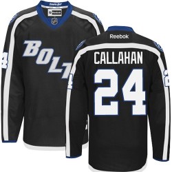 Adult Authentic Tampa Bay Lightning Ryan Callahan Black Third Official Reebok Jersey