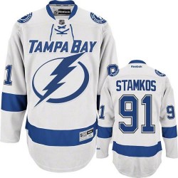 Adult Premier Tampa Bay Lightning Steven Stamkos White Away Official Reebok Jersey