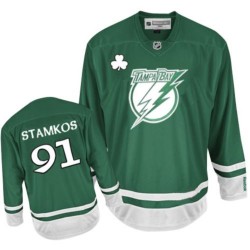 Adult Authentic Tampa Bay Lightning Steven Stamkos Green St Patty's Day Official Reebok Jersey