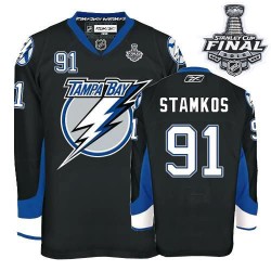 Adult Premier Tampa Bay Lightning Steven Stamkos Black 2015 Stanley Cup Official Reebok Jersey