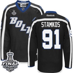 Youth Authentic Tampa Bay Lightning Steven Stamkos Black Third 2015 Stanley Cup Official Reebok Jersey