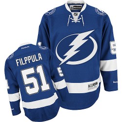 Adult Premier Tampa Bay Lightning Valtteri Filppula Blue Home Official Reebok Jersey