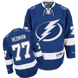 Adult Authentic Tampa Bay Lightning Victor Hedman Blue Home Official Reebok Jersey