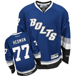 Adult Authentic Tampa Bay Lightning Victor Hedman Blue Third Official Reebok Jersey