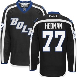 Adult Authentic Tampa Bay Lightning Victor Hedman Black Third Official Reebok Jersey