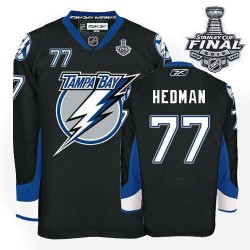 Adult Premier Tampa Bay Lightning Victor Hedman Black 2015 Stanley Cup Official Reebok Jersey
