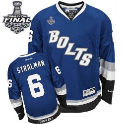 Adult Authentic Tampa Bay Lightning Anton Stralman Royal Blue Third 2015 Stanley Cup Official Reebok Jersey