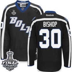 Adult Authentic Tampa Bay Lightning Ben Bishop Black Third 2015 Stanley Cup Official Reebok Jersey