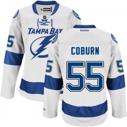 Adult Authentic Tampa Bay Lightning Braydon Coburn White Road Official Reebok Jersey