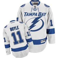 Adult Authentic Tampa Bay Lightning Brian Boyle White Away Official Reebok Jersey