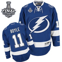 Adult Premier Tampa Bay Lightning Brian Boyle Royal Blue Home 2015 Stanley Cup Official Reebok Jersey