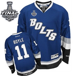 Adult Authentic Tampa Bay Lightning Brian Boyle Royal Blue Third 2015 Stanley Cup Official Reebok Jersey