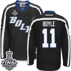 Adult Premier Tampa Bay Lightning Brian Boyle Black Third 2015 Stanley Cup Official Reebok Jersey