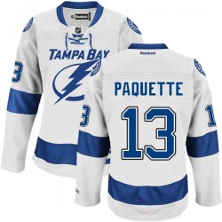 Adult Authentic Tampa Bay Lightning Cedric Paquette White Road Official Reebok Jersey