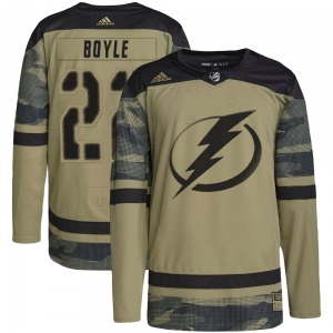 Adult Authentic Tampa Bay Lightning Dan Boyle Camo Military Appreciation Practice Official Adidas Jersey