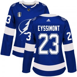 Women's Authentic Tampa Bay Lightning Michael Eyssimont Blue Home 2022 Stanley Cup Final Official Adidas Jersey