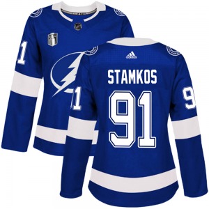 Women's Authentic Tampa Bay Lightning Steven Stamkos Blue Home 2022 Stanley Cup Final Official Adidas Jersey