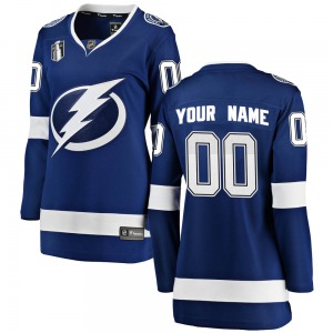 Women's Breakaway Tampa Bay Lightning Custom Blue Custom Home 2022 Stanley Cup Final Official Fanatics Branded Jersey