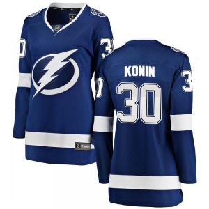 Women's Breakaway Tampa Bay Lightning Kyle Konin Blue Home Official Fanatics Branded Jersey