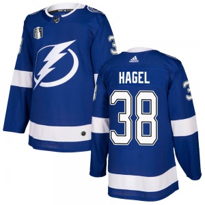 Adult Authentic Tampa Bay Lightning Brandon Hagel Blue Home 2022 Stanley Cup Final Official Adidas Jersey
