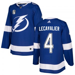 Adult Authentic Tampa Bay Lightning Vincent Lecavalier Blue Home 2022 Stanley Cup Final Official Adidas Jersey