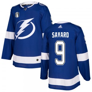 Adult Authentic Tampa Bay Lightning Denis Savard Blue Home 2022 Stanley Cup Final Official Adidas Jersey