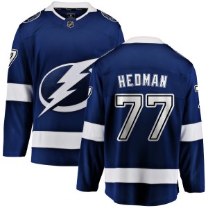 Adult Breakaway Tampa Bay Lightning Victor Hedman Blue Home Official Fanatics Branded Jersey