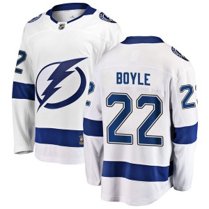 Adult Breakaway Tampa Bay Lightning Dan Boyle White Away Official Fanatics Branded Jersey