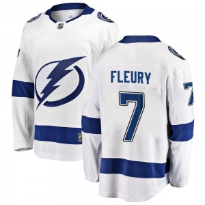 Adult Breakaway Tampa Bay Lightning Haydn Fleury White Away Official Fanatics Branded Jersey