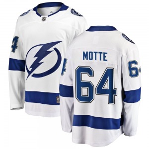 Adult Breakaway Tampa Bay Lightning Tyler Motte White Away Official Fanatics Branded Jersey