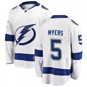 Adult Breakaway Tampa Bay Lightning Philippe Myers White Away Official Fanatics Branded Jersey