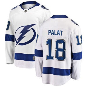 Adult Breakaway Tampa Bay Lightning Ondrej Palat White Away Official Fanatics Branded Jersey