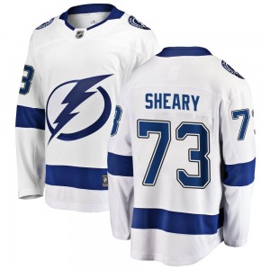 Adult Breakaway Tampa Bay Lightning Conor Sheary White Away Official Fanatics Branded Jersey